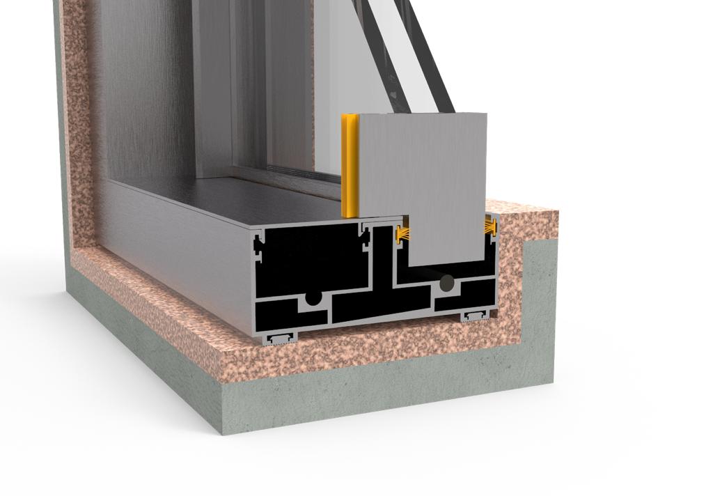 SAUC32 Minimal Aluminium Sliding Door System, 2/3/4 Track, Multipoint Lock, 350kg, 32mm Glass, Anodized Finish, Sound & Thermal Insulation, Commercial & Residential Projects